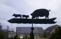 Wetterfahne, Wetterfahnen Knirsch, Geschenk, Sau mit Ferkel Nordrhein-Westfalen - Ladbergen Vorschau