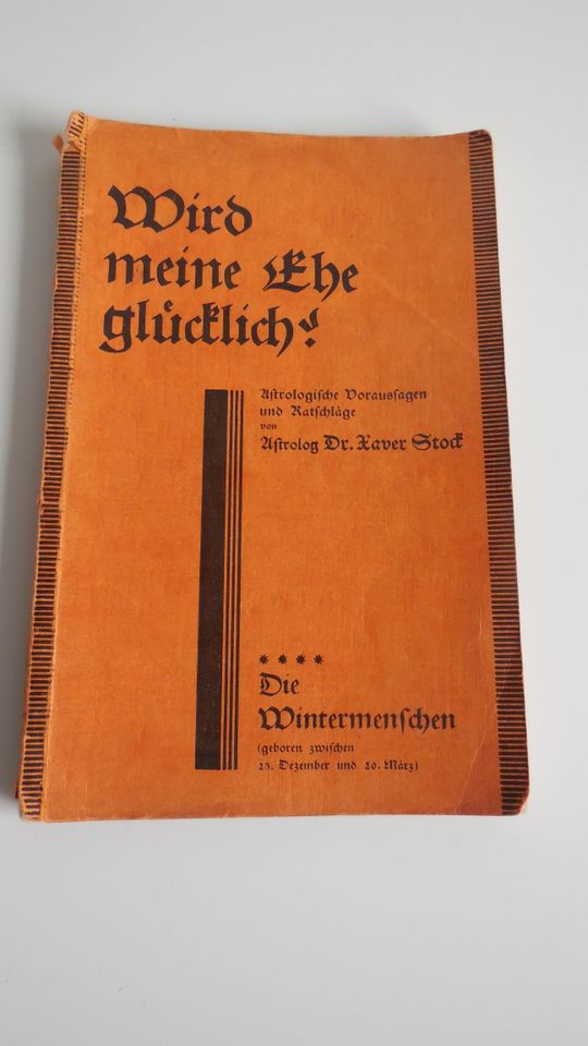 Astrologie Die Wintermenschen Antiquariat München 1929 Fund in Recklinghausen