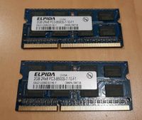 Elpida 2 x 2 GB Laptop RAM DDR3 2Rx8 PC3-8500S-7-10-F1 Bayern - Weisendorf Vorschau