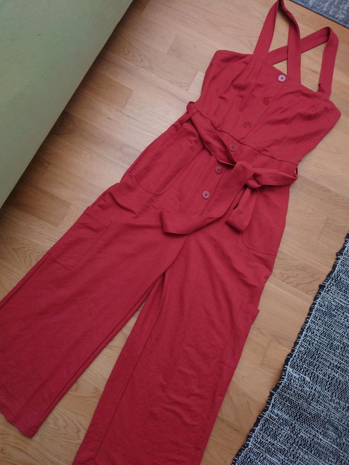 comma Jumpsuit Playsuit Overall ziegelrot orange rot Gr. 36 38 in Augsburg