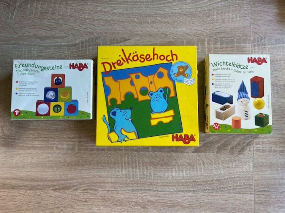 HABA Baby Spielzeug Wichtelklötze Erkundungssteine Dreikäsehoch in Castrop-Rauxel