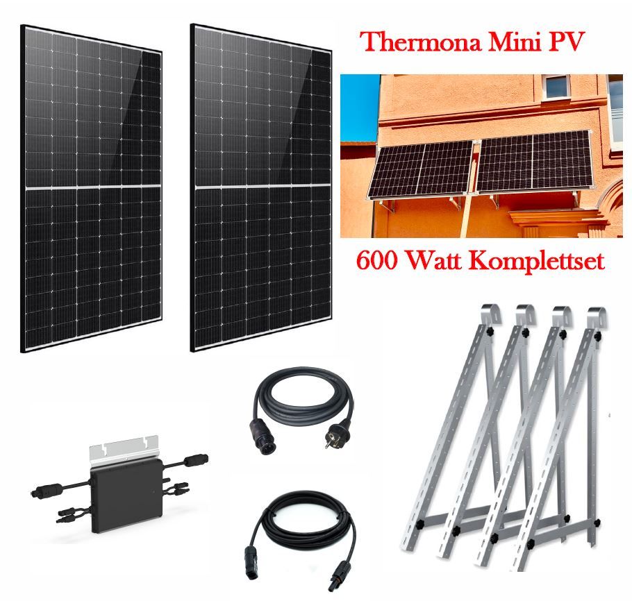 Balkonkraftwerk-Komplettset 600 Watt/ PV-Mini-Solaranlage, inklusive Versand in Mühlhausen