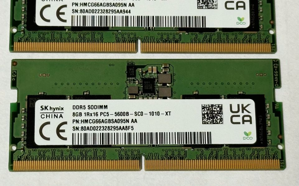 SK-hynix SO DIMM DDR5-5600 Kit 16GB (2 x 8GB) in Sievershütten