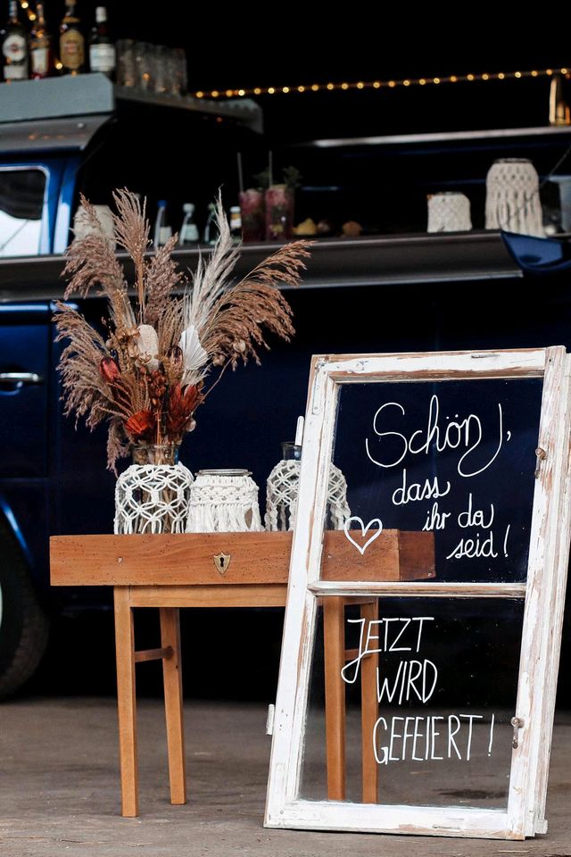 Verleih ❤ Dekoleiter Schilder Aufsteller Fenster Hochzeit Deko in Keltern