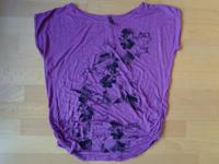 Shirt kurzarm, lila mit Blumenmuster, Gr. XS, AMISU Hessen - Usingen Vorschau