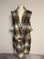 Ulla Popken Weste Gr.58/60 braun beige Fleecejacke Karomuster NEU Hessen - Gernsheim  Vorschau