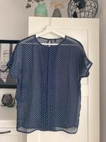 Benetton Shirt Bluse blau mit weißen Punkten leichtes Shirt Niedersachsen - Rieste Vorschau