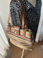 Tasche beige rot blau Bast  groß Bremen - Huchting Vorschau