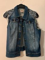 Ärmellose Jeansjacke mit Nieten Bayern - Bamberg Vorschau