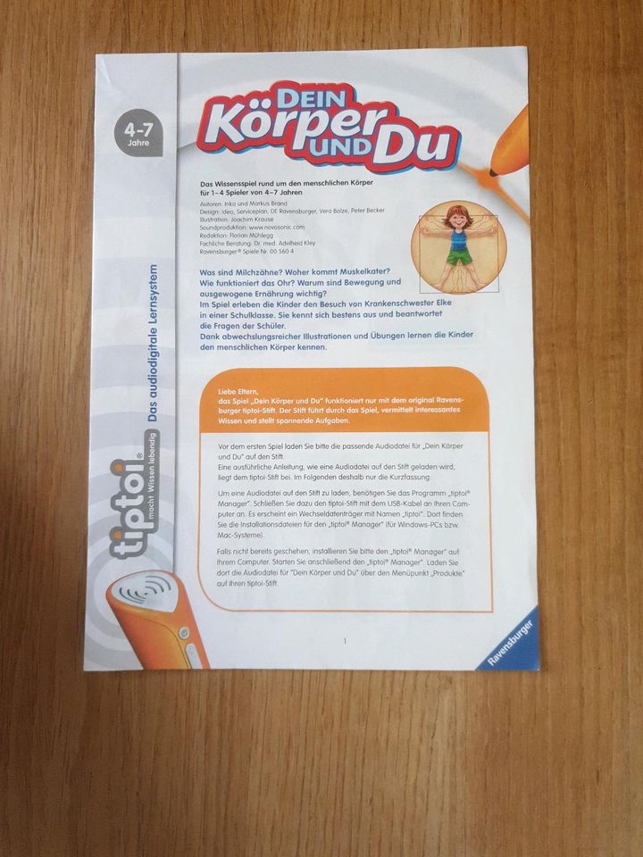 ☆ tiptoi ☆ Dein Körper und Du ☆ in Stuttgart