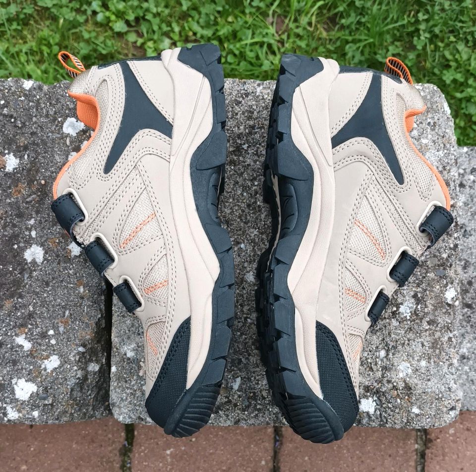 Sneaker mit Klettverschluss, beige/orange, Gr. 38 in Heroldsbach