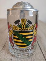 Bierkrug mit Zinndeckel Glas Sachsen - Schlema Vorschau