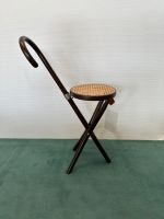 Firma Thonet Spazierstock mit Sitz aus Wiener Geflecht Bayern - Regensburg Vorschau