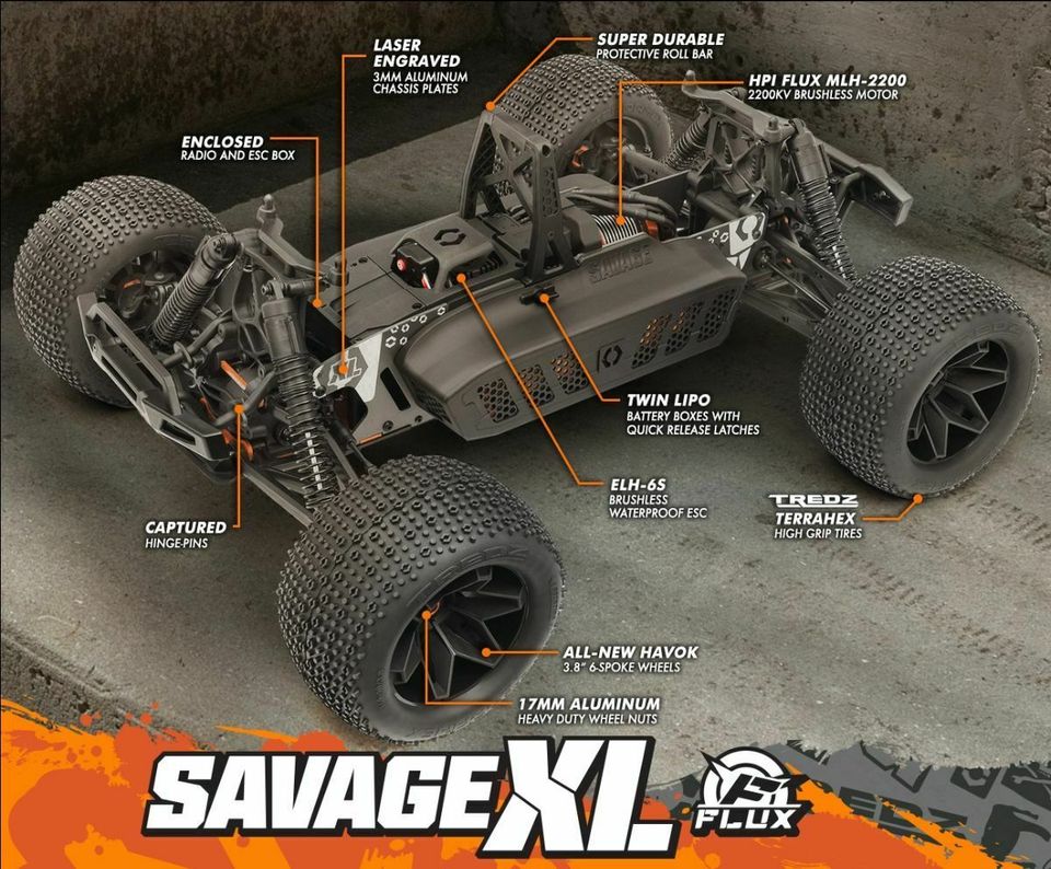 HPI Savage XL FLUX V2 GTXL-6 160103 NEU in Farnstädt