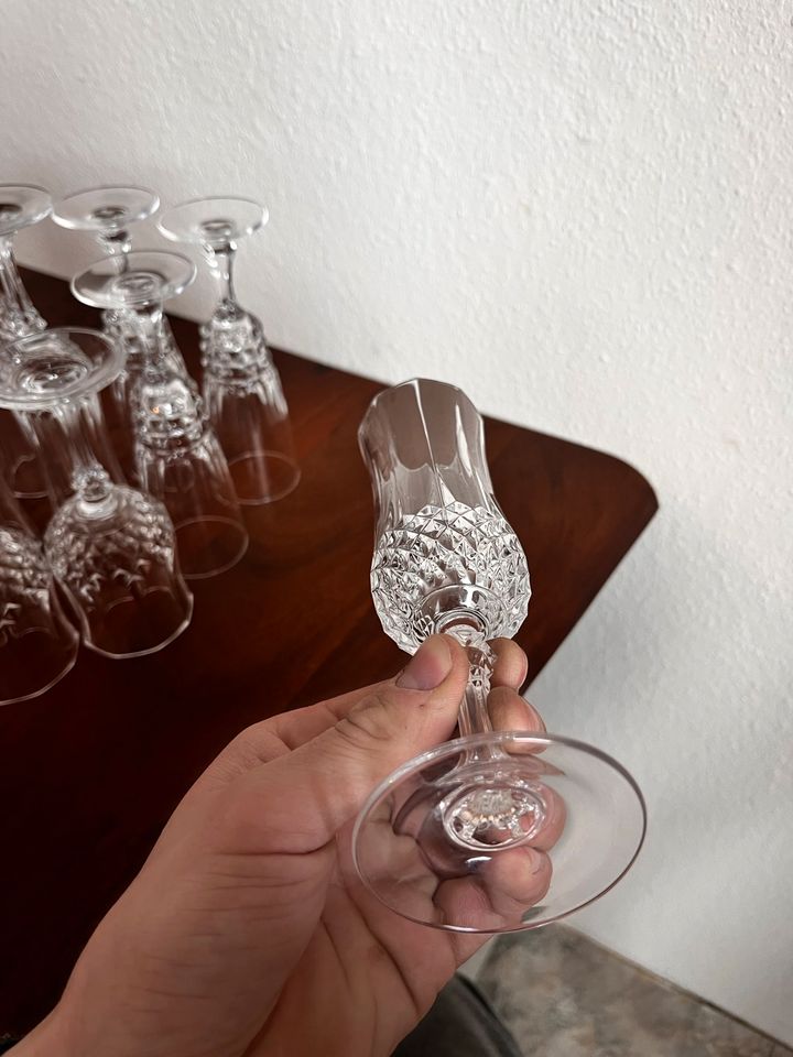 10 x Kristallglas Kristallgläser Sektglas Weinglas in Münnerstadt