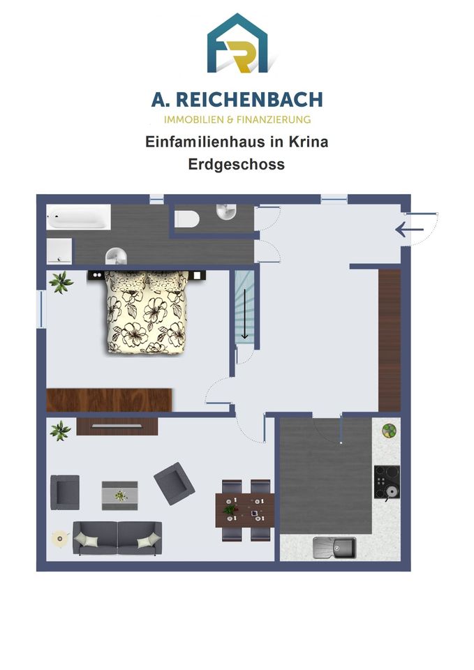 Zweifamilienhaus mit separater Ferienwohnung in Krina zu verkaufen! in Muldestausee