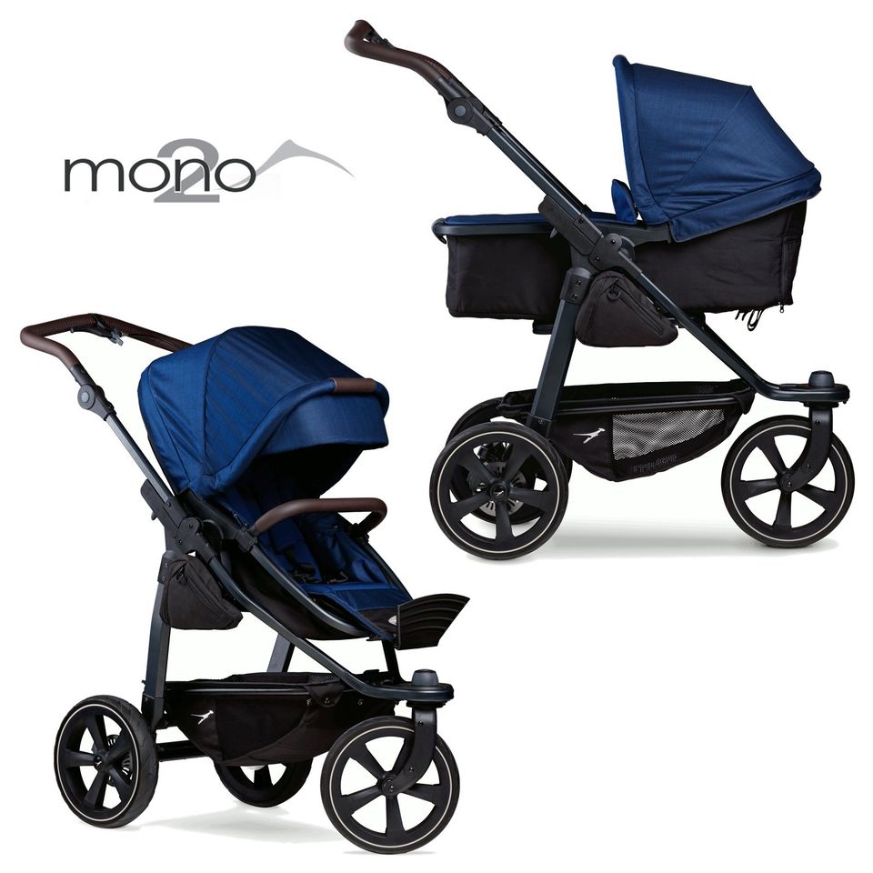 TFK Mono 2 - 2in1 Kombi-Kinderwagen - Luftkammerreifen - Marine - GRATIS XXL-Zubehörpaket - NEU in Fulda