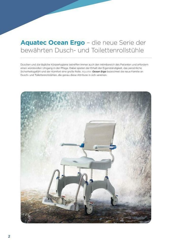 Neuware  Duschrollstuhl Toilettenrollstuhl fahrbar  Aqua in Stockach