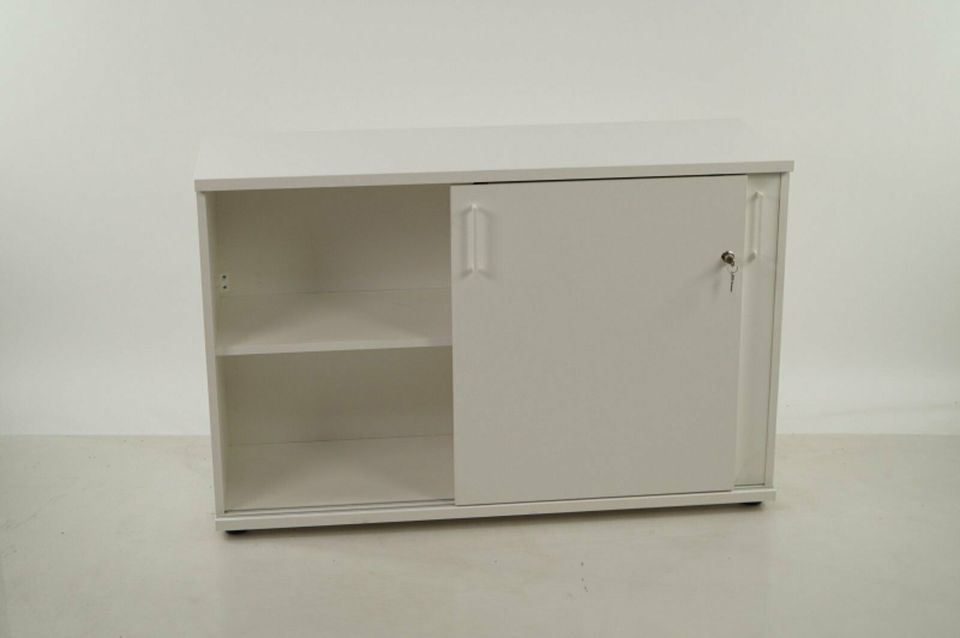 buero-hoch2.de – Sideboard 2OH B120 Schiebetüren weiß – 51635 in Essen