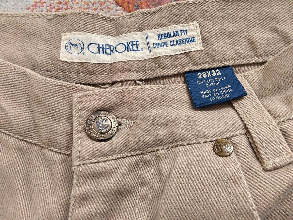 Cherokee High Waist Jeans beige / taupe Größe 28/32 in Tuntenhausen