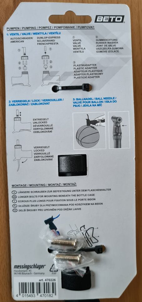 Fahrradpumpe / Minipumpe / AV DV FV in Baunach