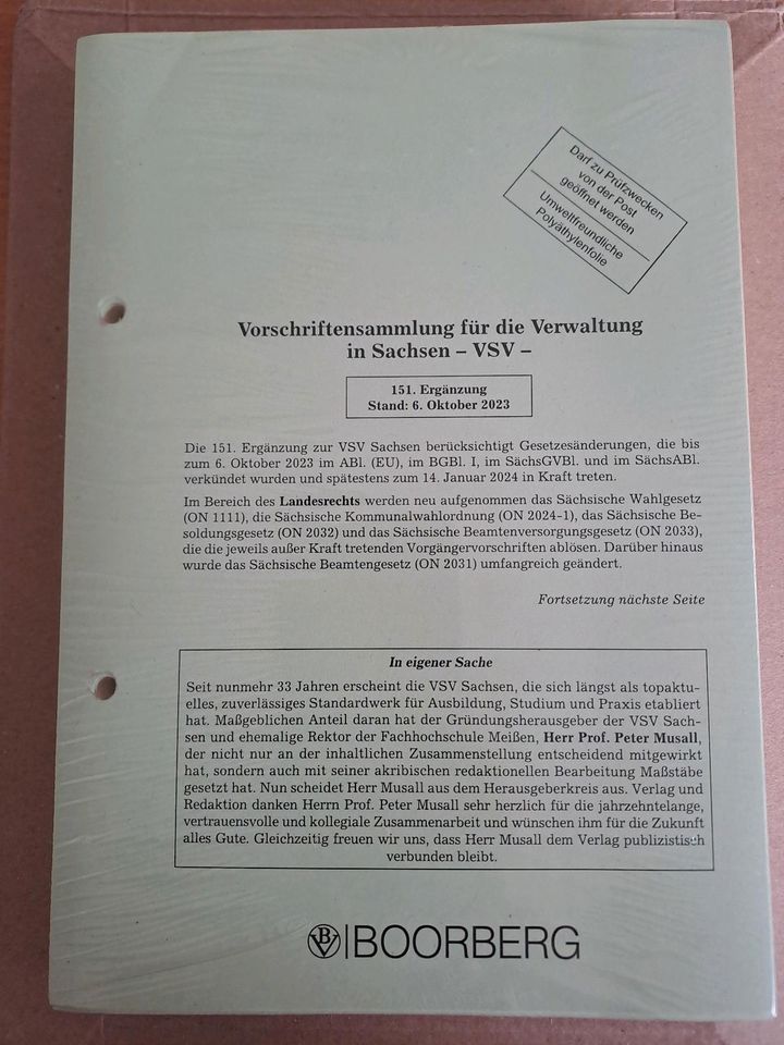 VSV Sachsen 151. Ergänzungslieferung in Annaburg