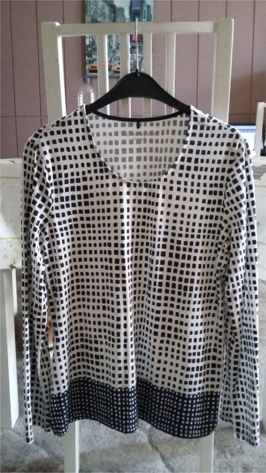 Damen Langarm Shirt Gerry Weber Gr. 38 Fb. weiß mit Allover Print in Mühlhausen