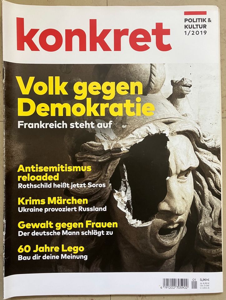 Konkret Magazin für Politik und Kultur 4 Jahrgänge ab 1/2019 in Hamburg