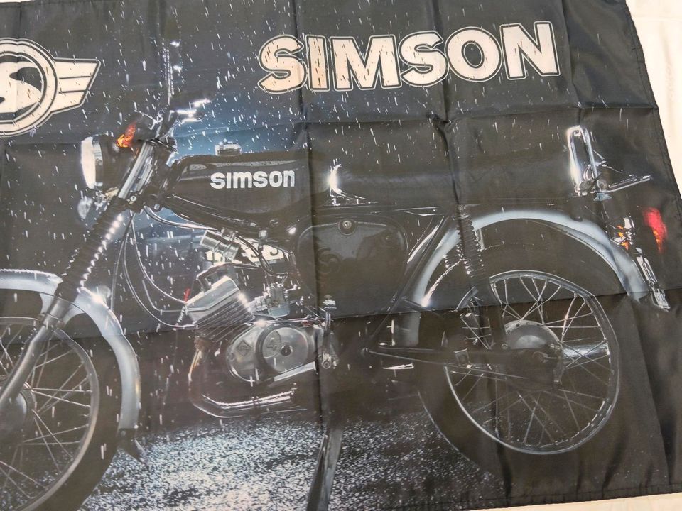 401 Simson S51 S50 Fahne Banner Werkstatt Garage Werbung IFA neu in Chemnitz