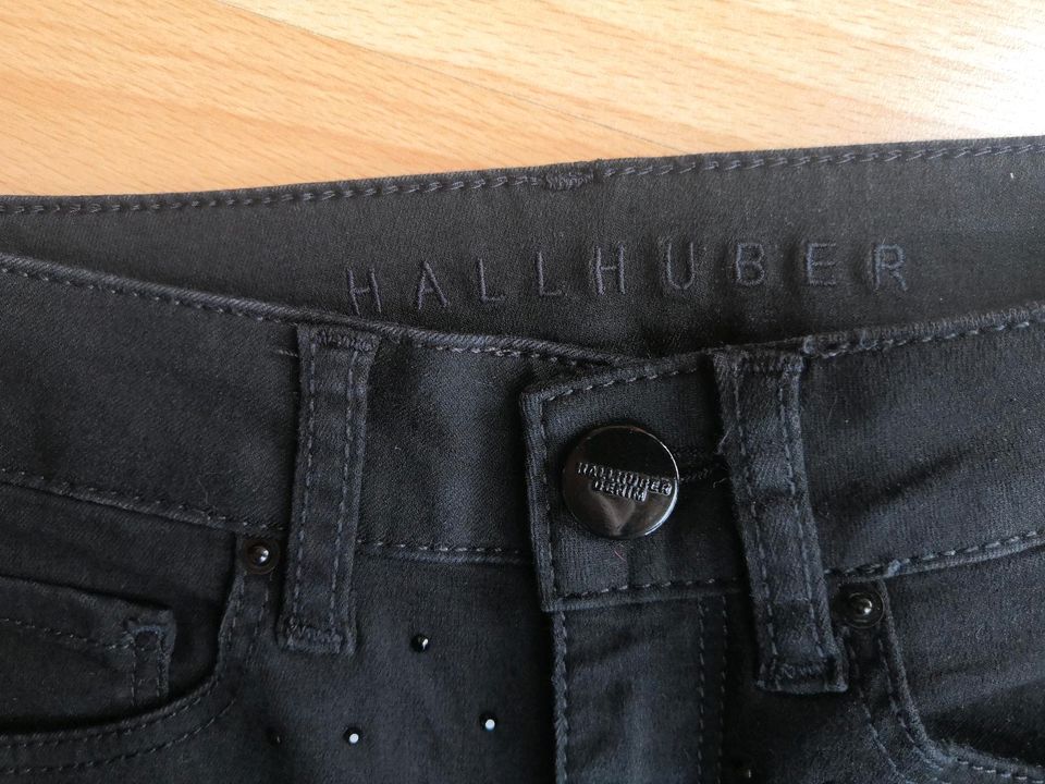 Hallhuber Jeans schwarz 32 Strass Steine wie neu Glitzer in Arnsberg