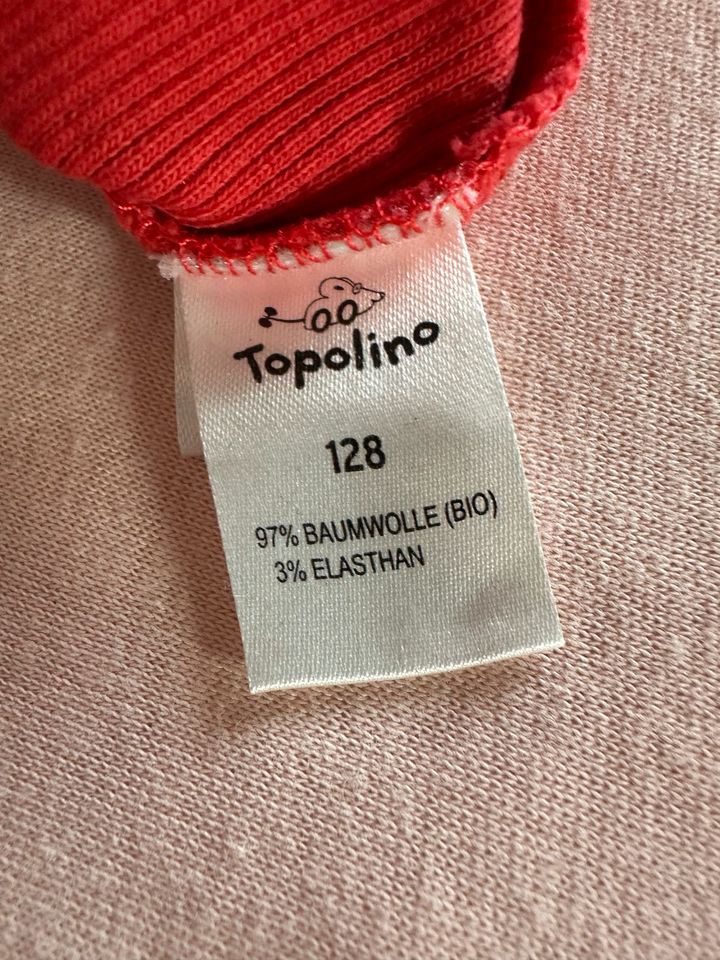 2 x Shirt kurz Mädchen Topolino Größe 128 rot blau wie neu in Möser