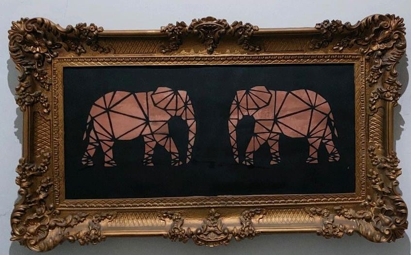 Wandbild Elefant mit Rahmen in Weyhe