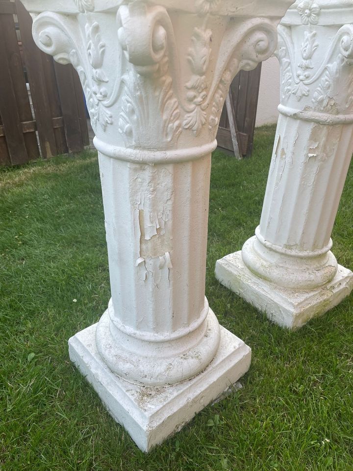 Garten Deko 2 Gips Säulen in Krefeld