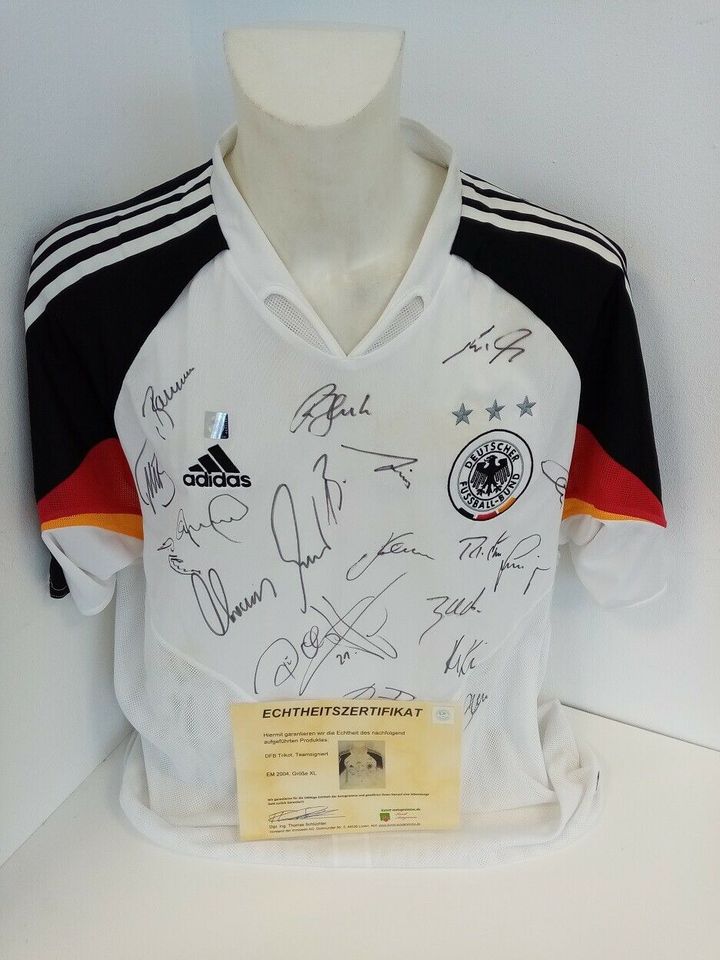 Deutschland Trikot EM 2004 Teamsigniert COA Autogramm Adidas XL in Lünen