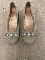 Ballerinas Gabor Beige Leder Rauhleder Strass Stuttgart - Degerloch Vorschau