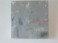 Acryl Bild, 80 x 80 cm, Beton-Grau, Silber, Kupfer, Shabby-Look Nordrhein-Westfalen - Rheine Vorschau