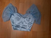 Hellblaues Crop Top mit Puffärmeln Niedersachsen - Papenburg Vorschau