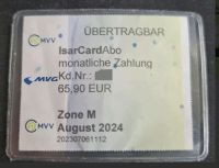 IsarCard ZoneM für München für den Monat August 2024 Feldmoching-Hasenbergl - Feldmoching Vorschau