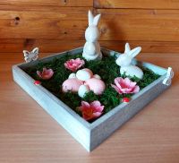 Osterdeko, selbstgemacht,  holz, Eier, Hasen, rosa, Geschenke Nordrhein-Westfalen - Hünxe Vorschau