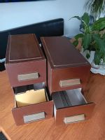 ⭐️ Vintage Karteikarten Boxen 4x braun Kunstleder ⭐️ Nordrhein-Westfalen - Viersen Vorschau