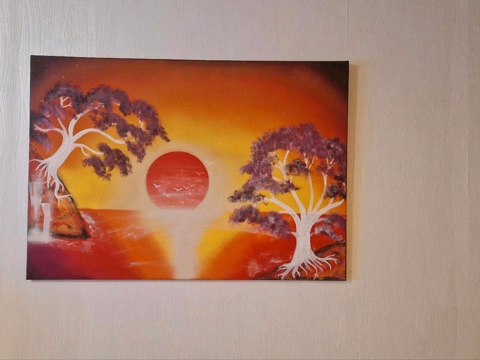 Leinwand Gemälde Kunst fantasy sunset 60 × 80cm in Grünstadt