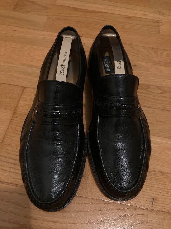 Nico nerini Herren Schuhe elegante Anzug Schuhe schwarz edel 44 in Ahaus