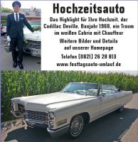 Hochzeitsauto Cadillac Fahrservice mit Chauffeur Thomas Umlauf Bayern - Friedberg Vorschau