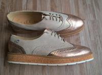 S. OLIVER Plateau Schnürschuhe Brogues - NEU - 41 - gold grau Nordrhein-Westfalen - Neuss Vorschau