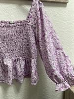 Only Bluse Oberteil mit Volant weiß lila L 40 neu Berlin - Köpenick Vorschau
