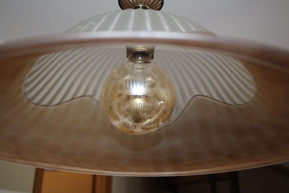 Deckenlampe Hängelampe im Landhaus Stil mit Glasschirm Top Massiv in Frechen