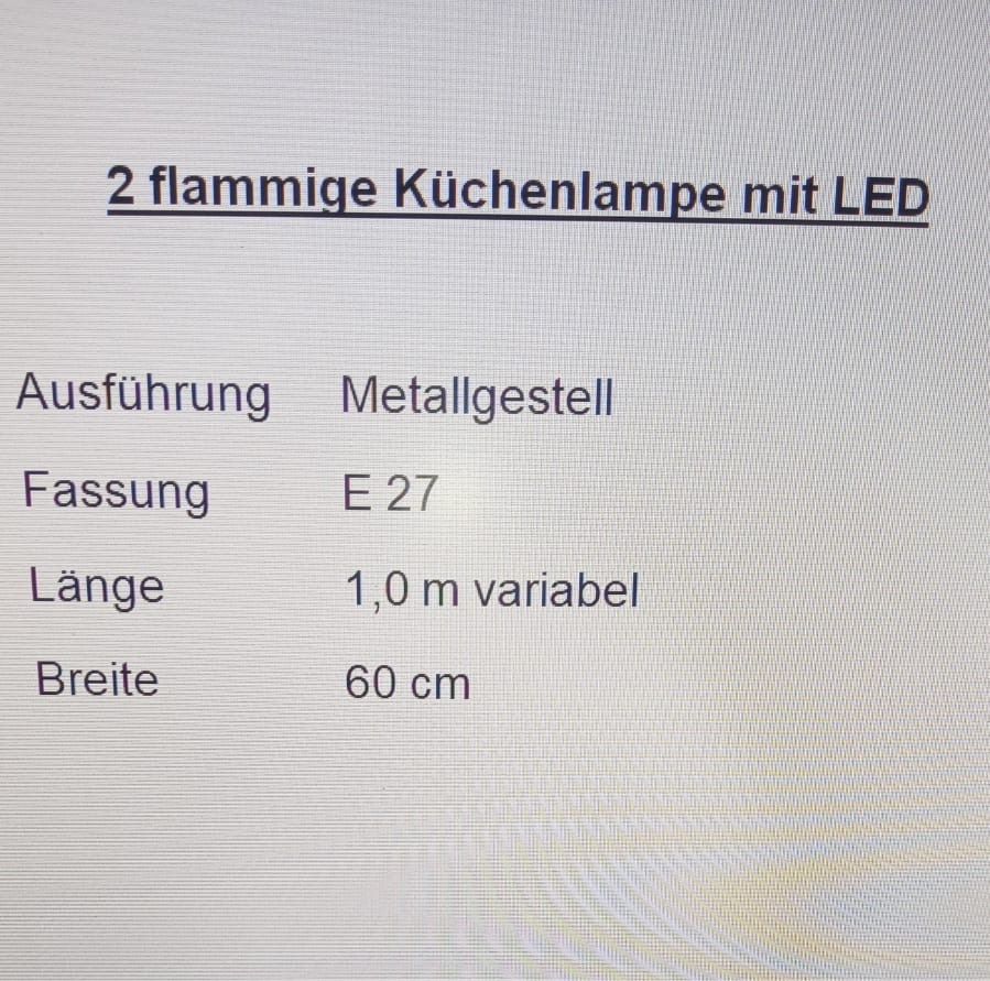 Küchenlampe, Hängelampe LED in Meinersen