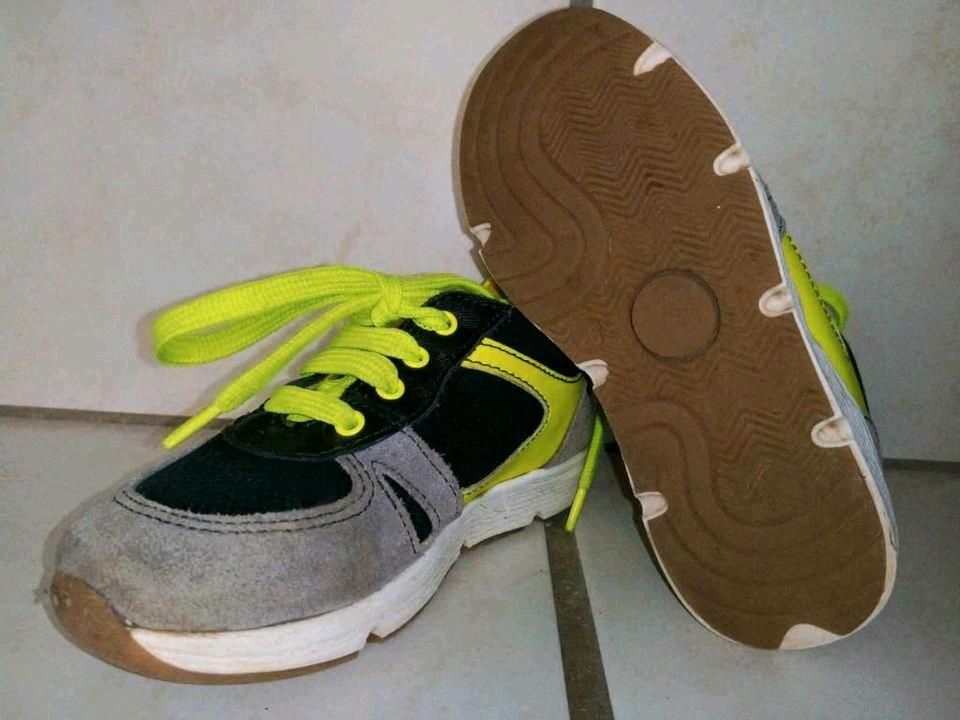 Kinder Schuhe, 26, Bärenschuhe, grau schwarz neon • BtBj in Neudenau 