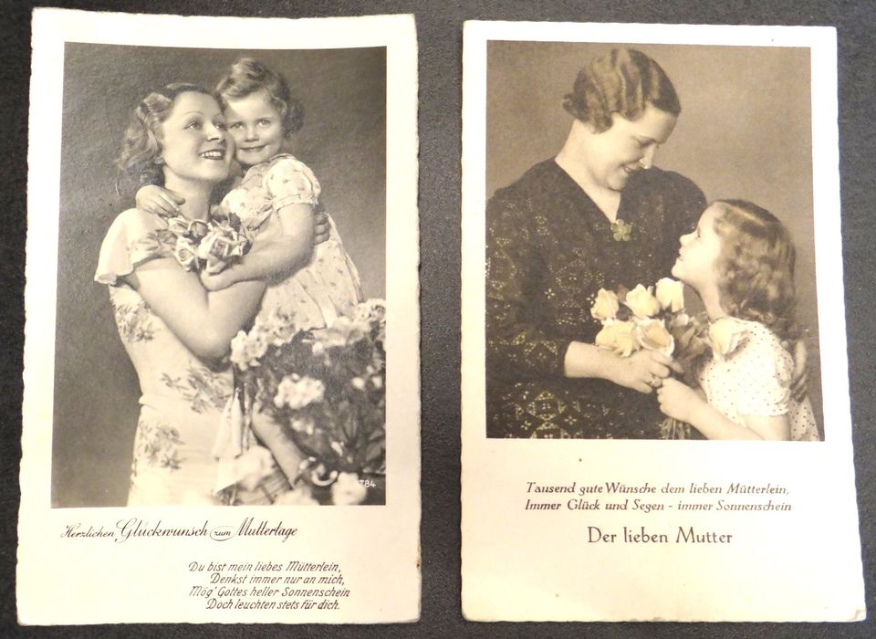 2 alte Muttertags Postkarten Muttertag Sammler in Dortmund