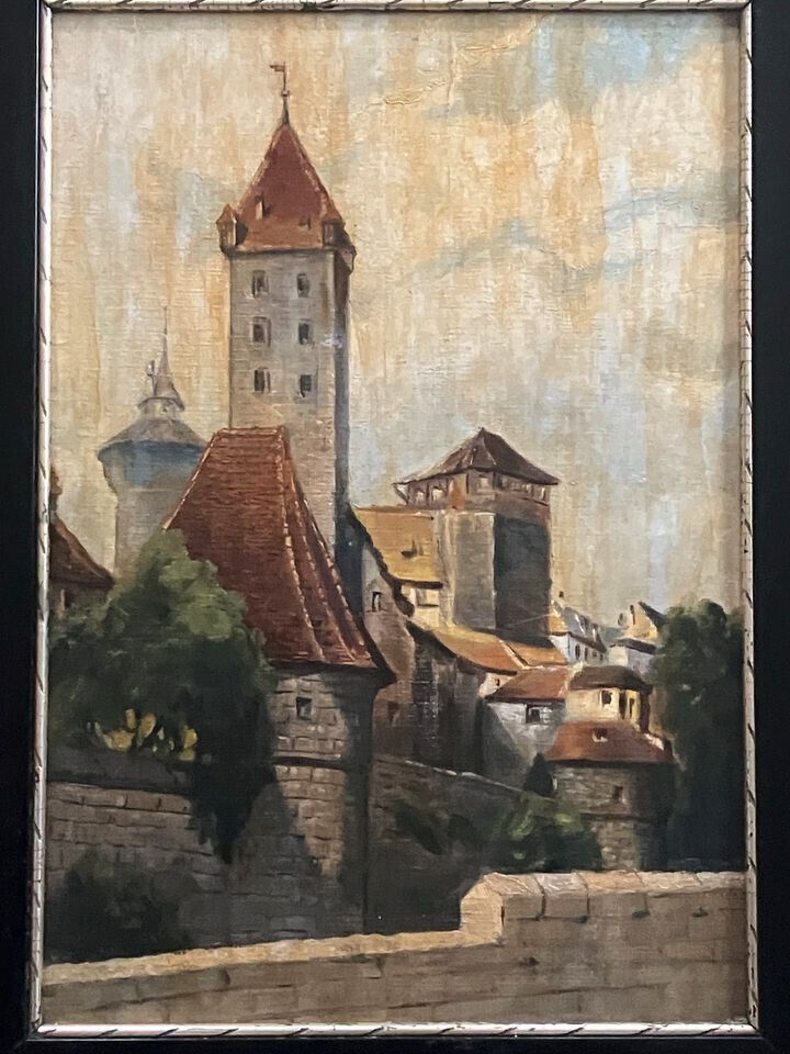 Altes Ölbild,Ölgemälde Ansicht Nürnberg von ca.1920,unsigniert in Crimmitschau